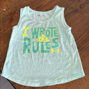 Under Armour Kids' Light Green Tank Top with Bold Print